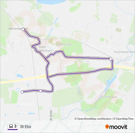 3 Bus Line Map