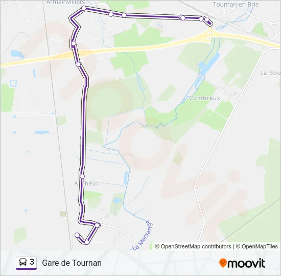 3 Bus Line Map