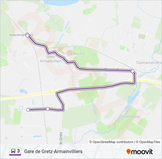 3 Bus Line Map