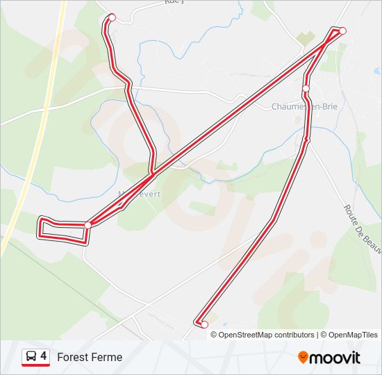 4 Bus Line Map