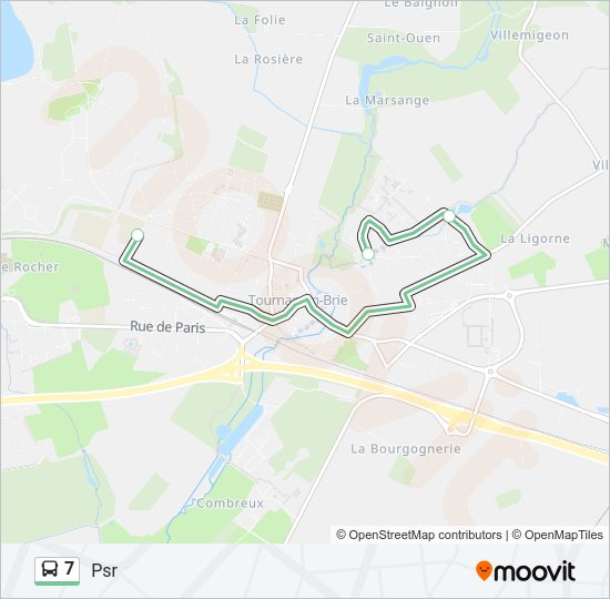 7 Bus Line Map