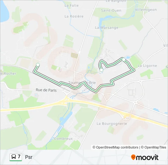 7 Bus Line Map