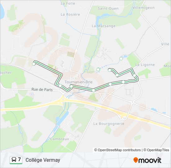 7 Bus Line Map