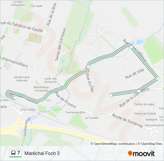 7 Bus Line Map
