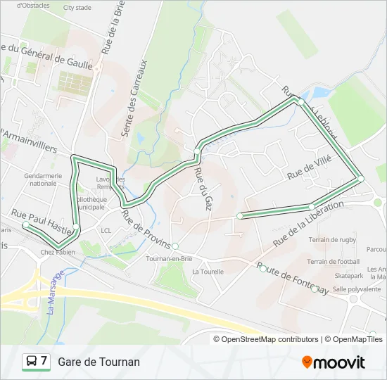 7 Bus Line Map
