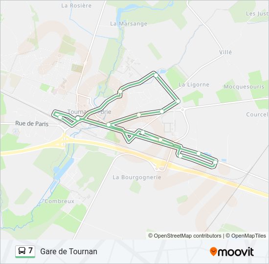 7 Bus Line Map