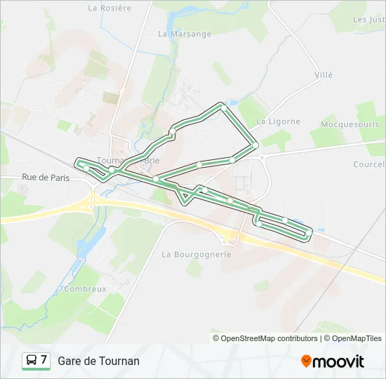 7 Bus Line Map