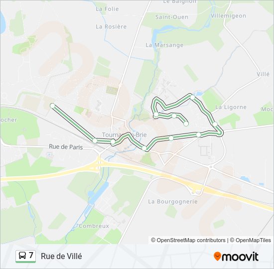 Plan de la ligne 7 de bus