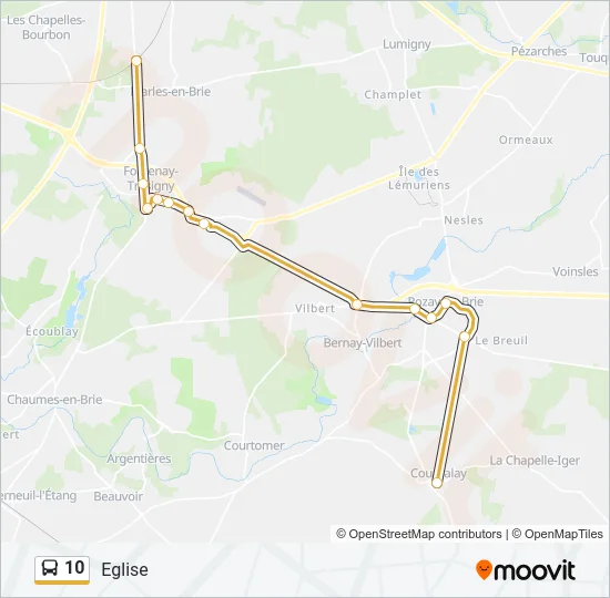 10 Bus Line Map