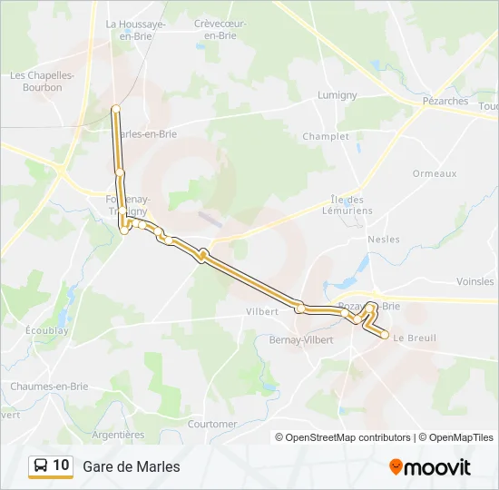 10 Bus Line Map