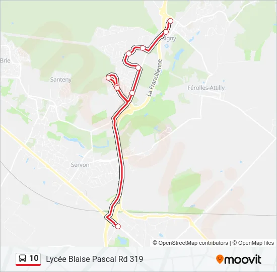 10 Bus Line Map