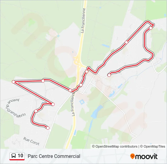 10 Bus Line Map
