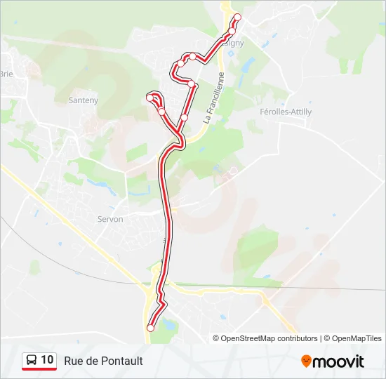 10 Bus Line Map