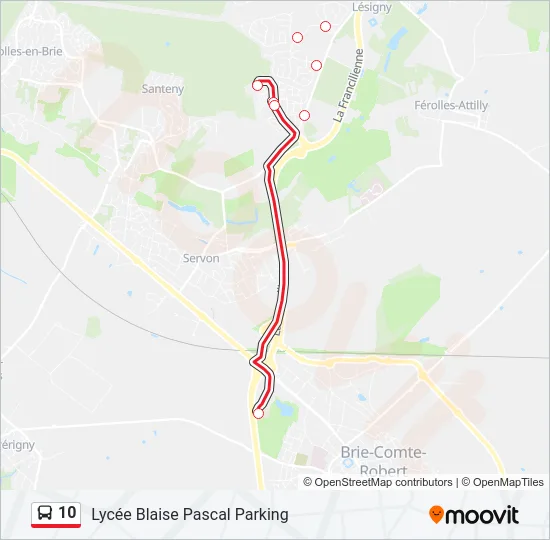 10 Bus Line Map