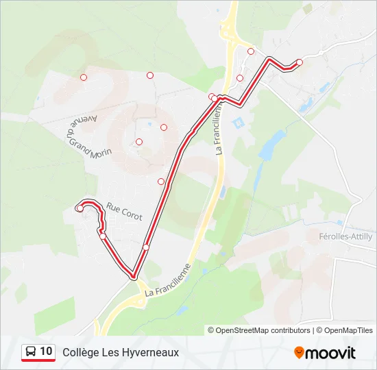 10 Bus Line Map