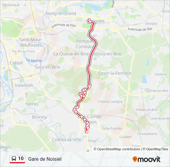 10 Bus Line Map