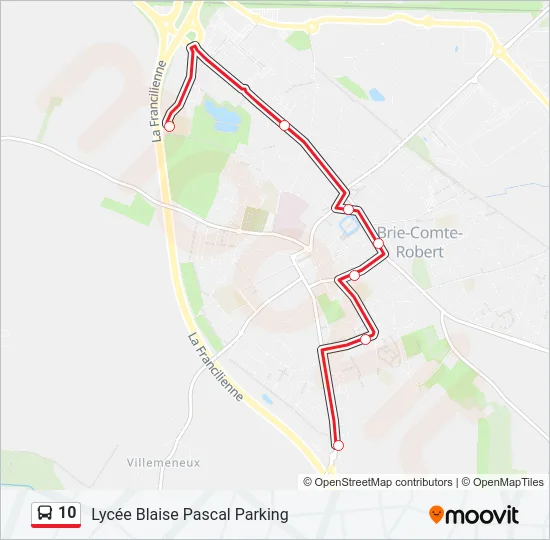 10 Bus Line Map