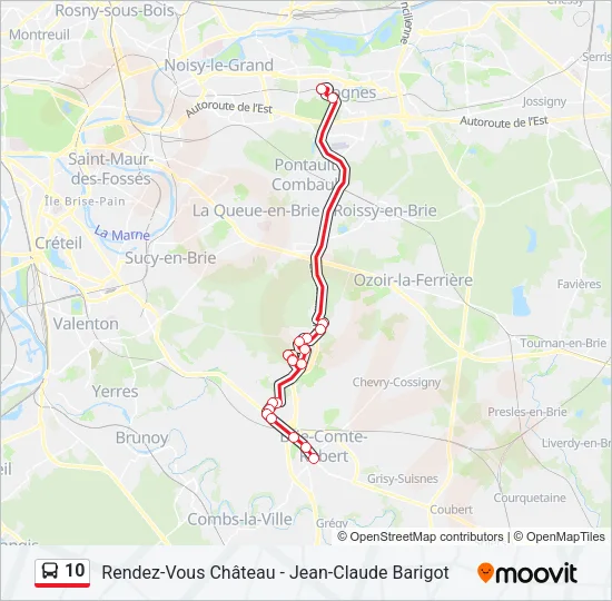 10 Bus Line Map