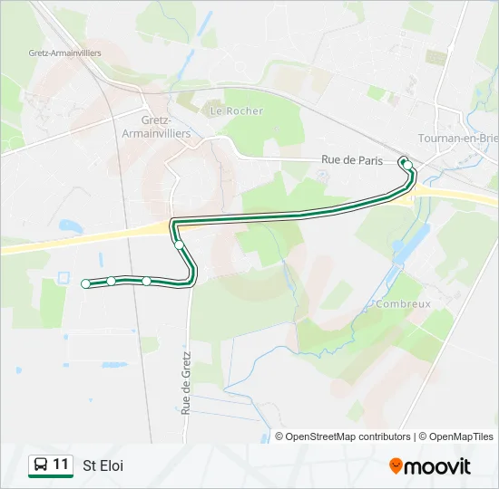 11 Bus Line Map