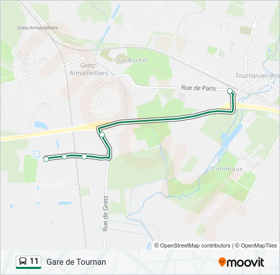 11 Bus Line Map