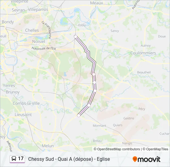 17 Bus Line Map