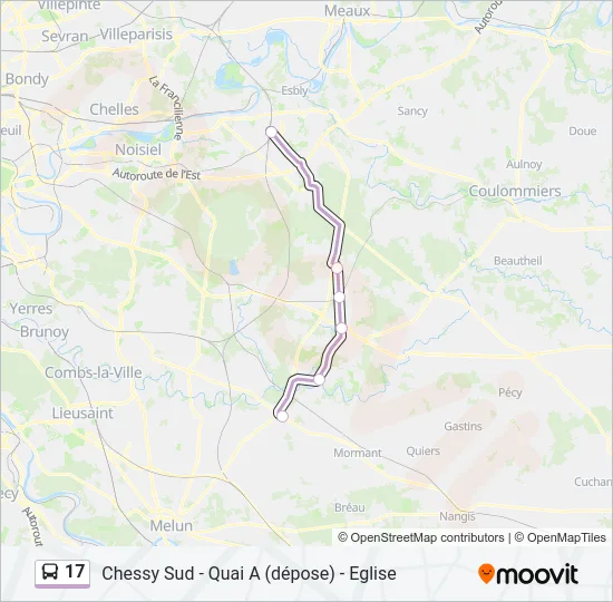 17 Bus Line Map