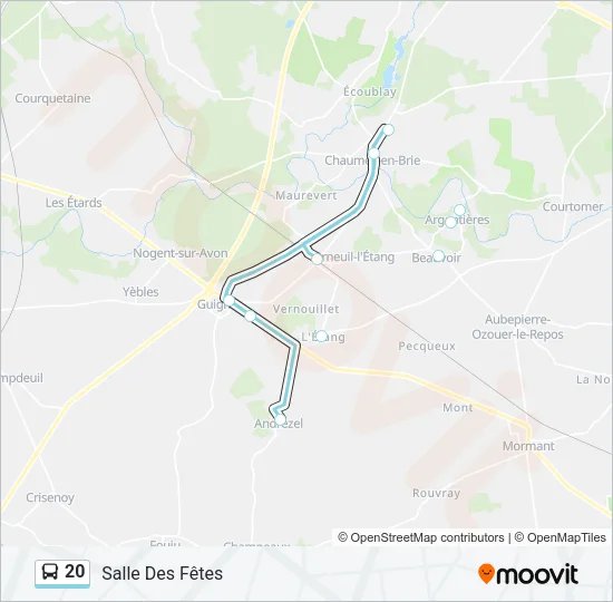 20 Bus Line Map