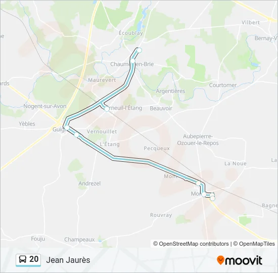 20 Bus Line Map