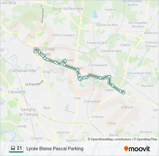 21 Bus Line Map