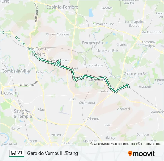 21 Bus Line Map