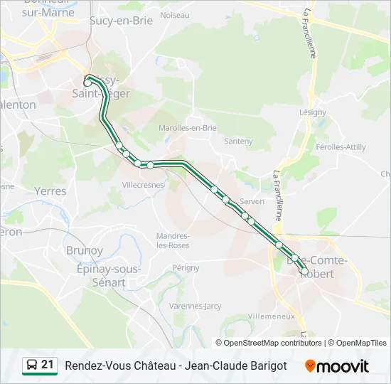 21 Bus Line Map