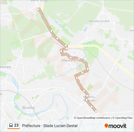 23 Bus Line Map