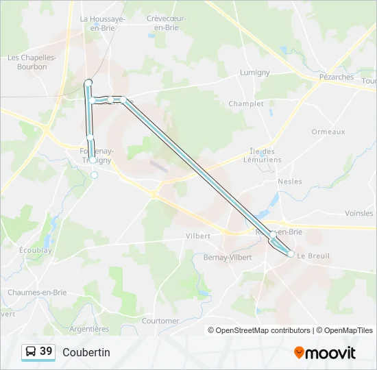 39 Bus Line Map