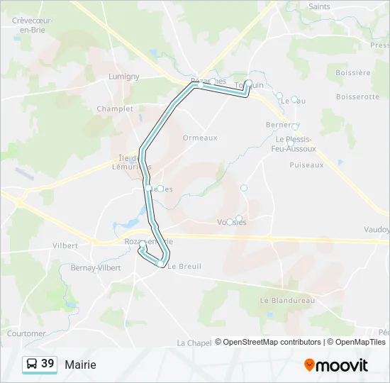 39 Bus Line Map