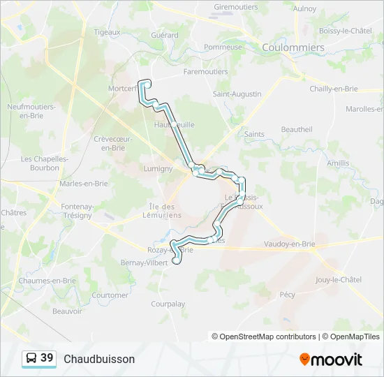 39 Bus Line Map