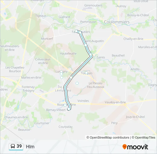 39 Bus Line Map