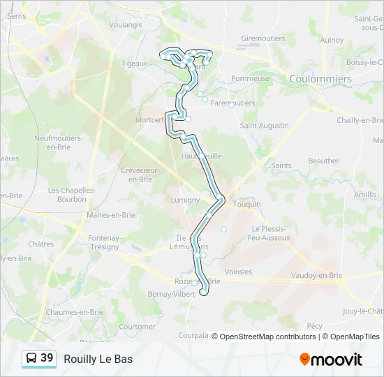 39 Bus Line Map