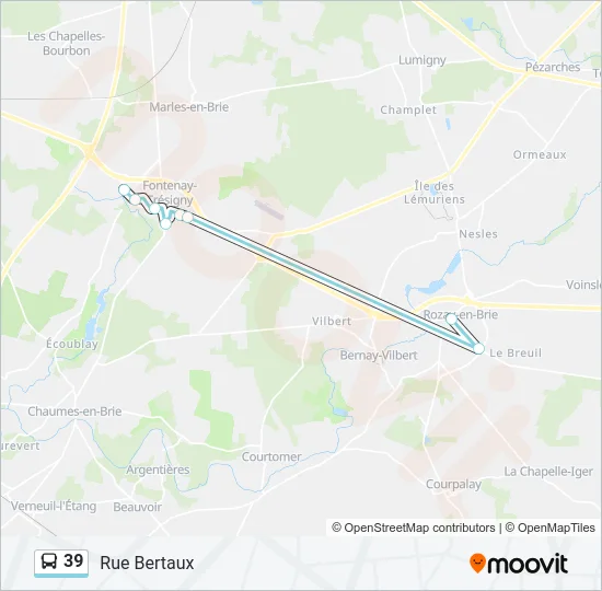 39 Bus Line Map