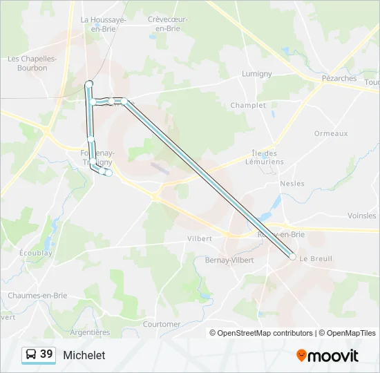39 Bus Line Map
