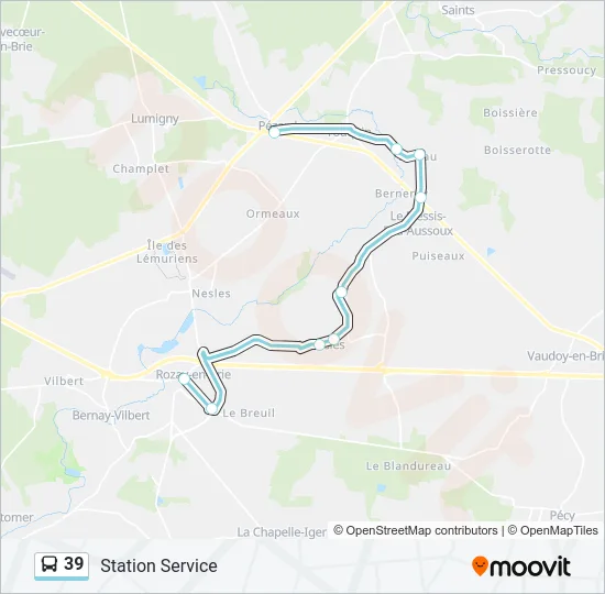 39 Bus Line Map