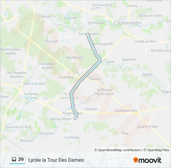 39 Bus Line Map
