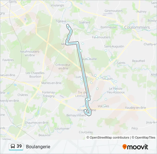 39 Bus Line Map
