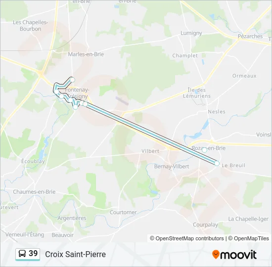 39 Bus Line Map