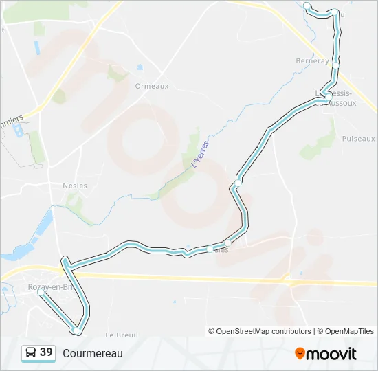 39 Bus Line Map
