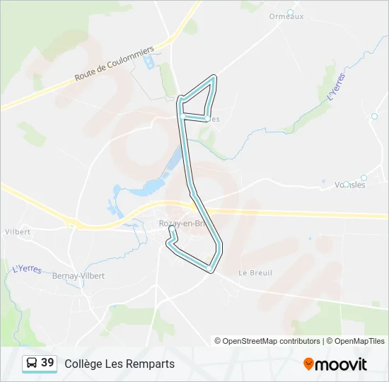 39 Bus Line Map