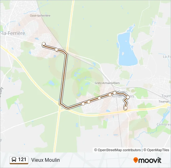 121 Bus Line Map
