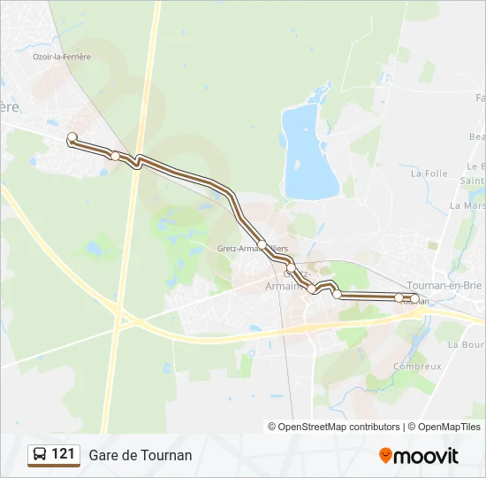 121 Bus Line Map