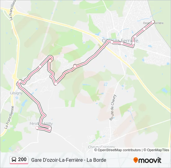 200 Bus Line Map