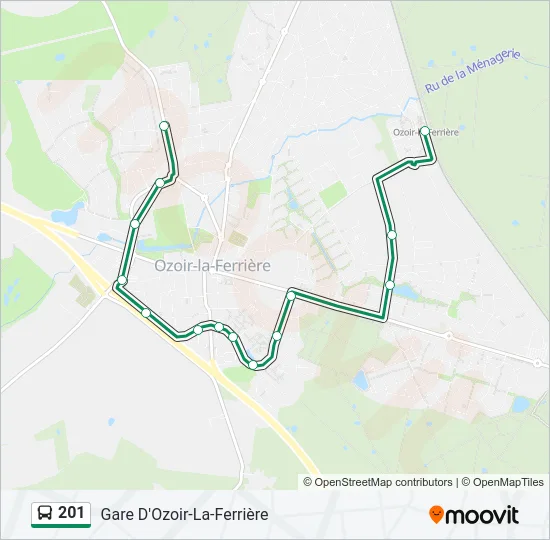 201 Bus Line Map