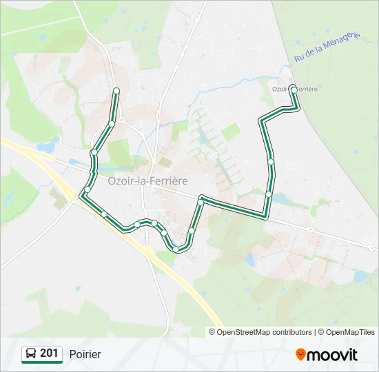 201 Bus Line Map